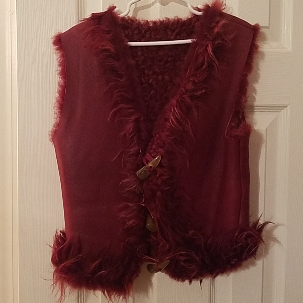 Mulled Wine Wooly reversible vest size small